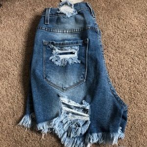 Vibrant brand distressed jean shorts